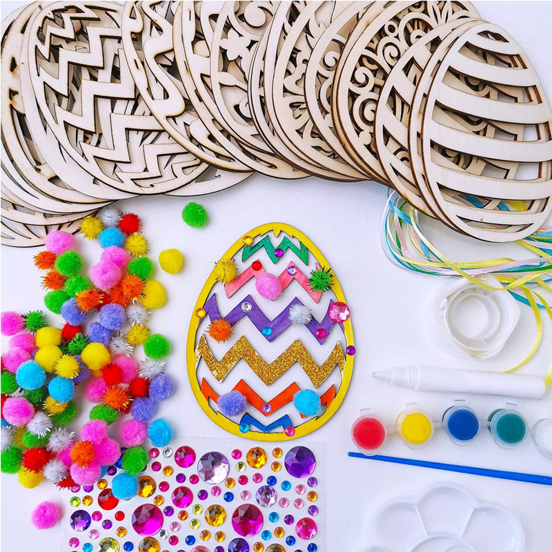 Wooden Easter Ornament Craft Kit, 32 Sets