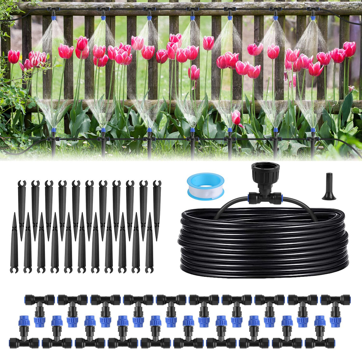 75-Foot Garden Misting Kit