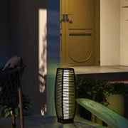 Solar Rattan Outdoor Floor Lantern