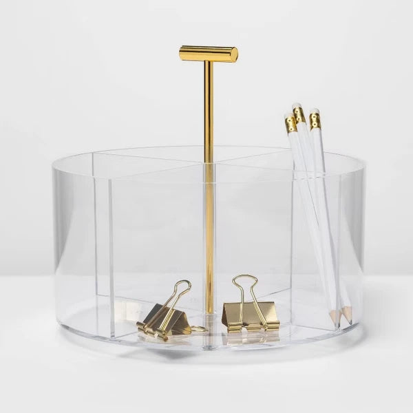 Round Acrylic Desktop Organizer