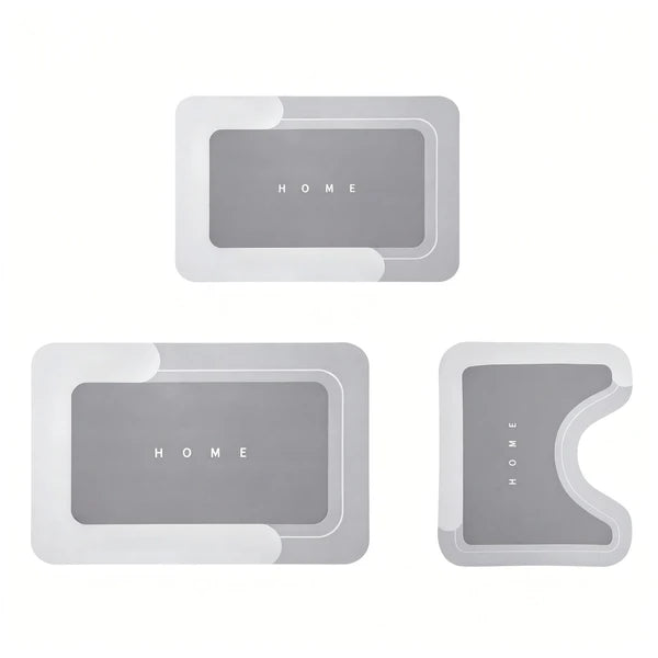3-Piece Quick-Dry Bath Mat Set