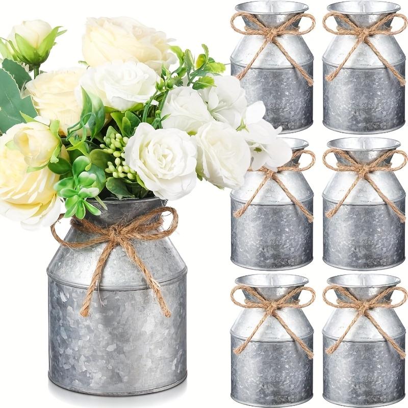 6-Pack Galvanized Metal Vases