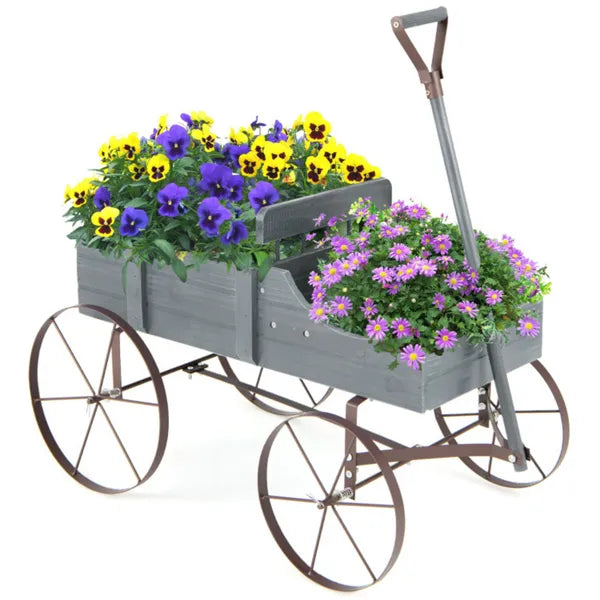 Wooden Rolling Garden Planter