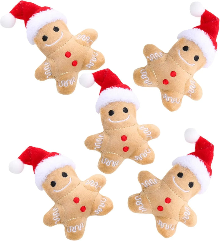 Gingerbread Catnip Cat Toys, 5-Pack