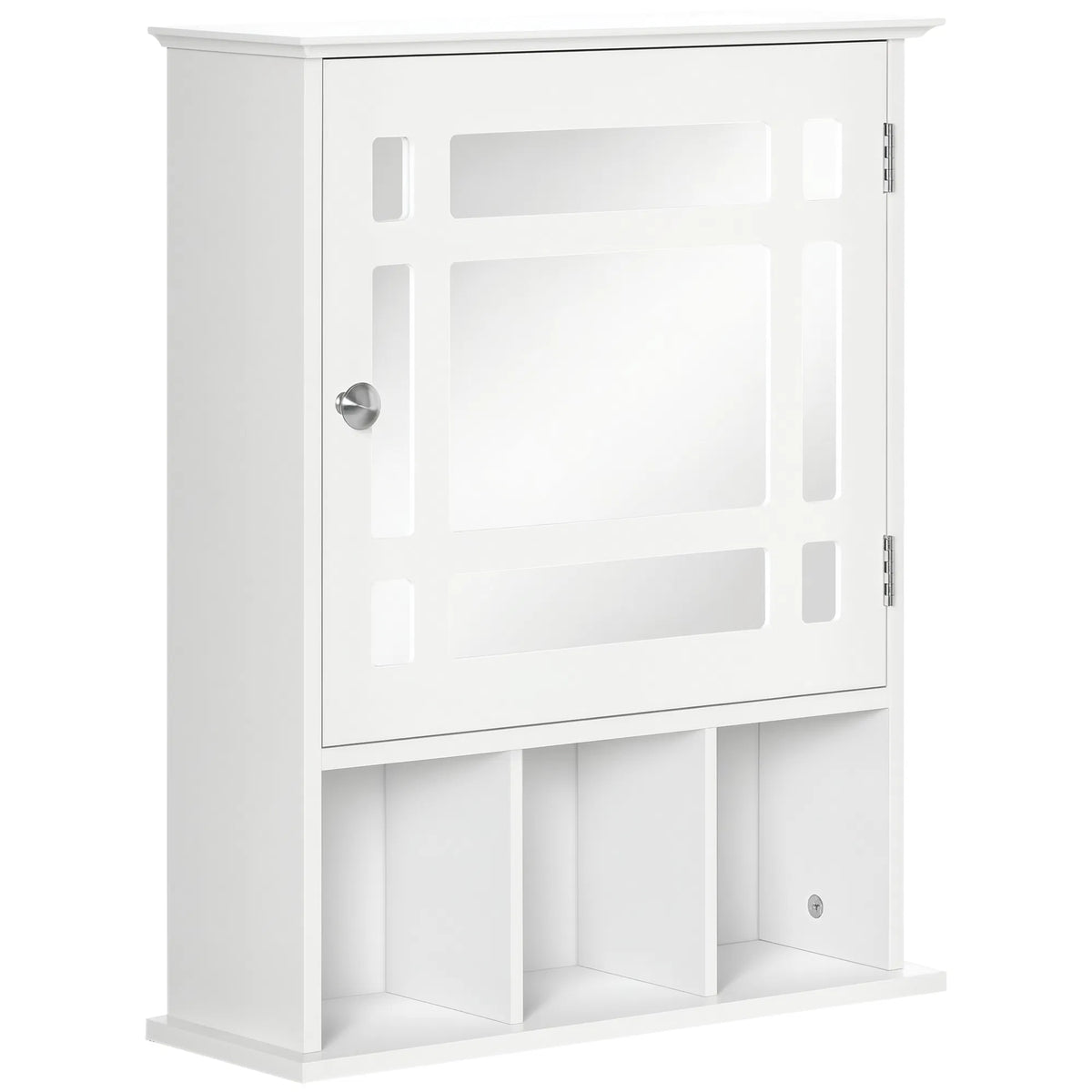 White Wall-Mounted Mirror Cabinet