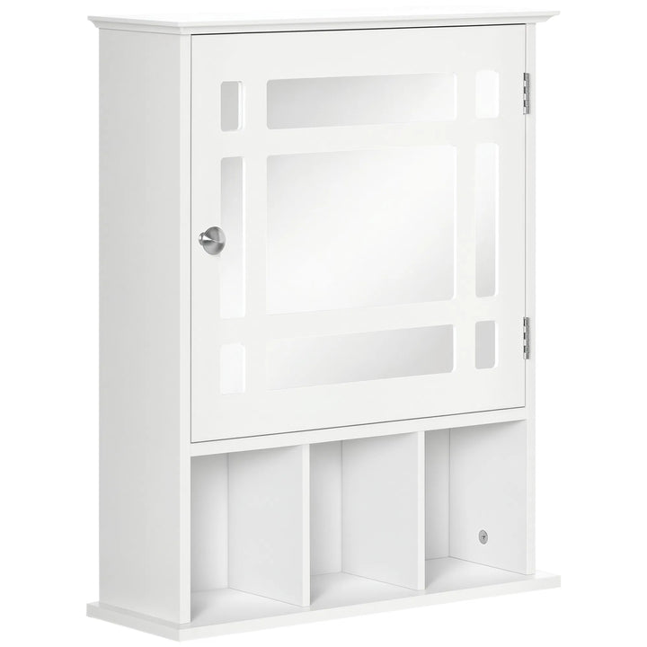 White Wall-Mounted Mirror Cabinet