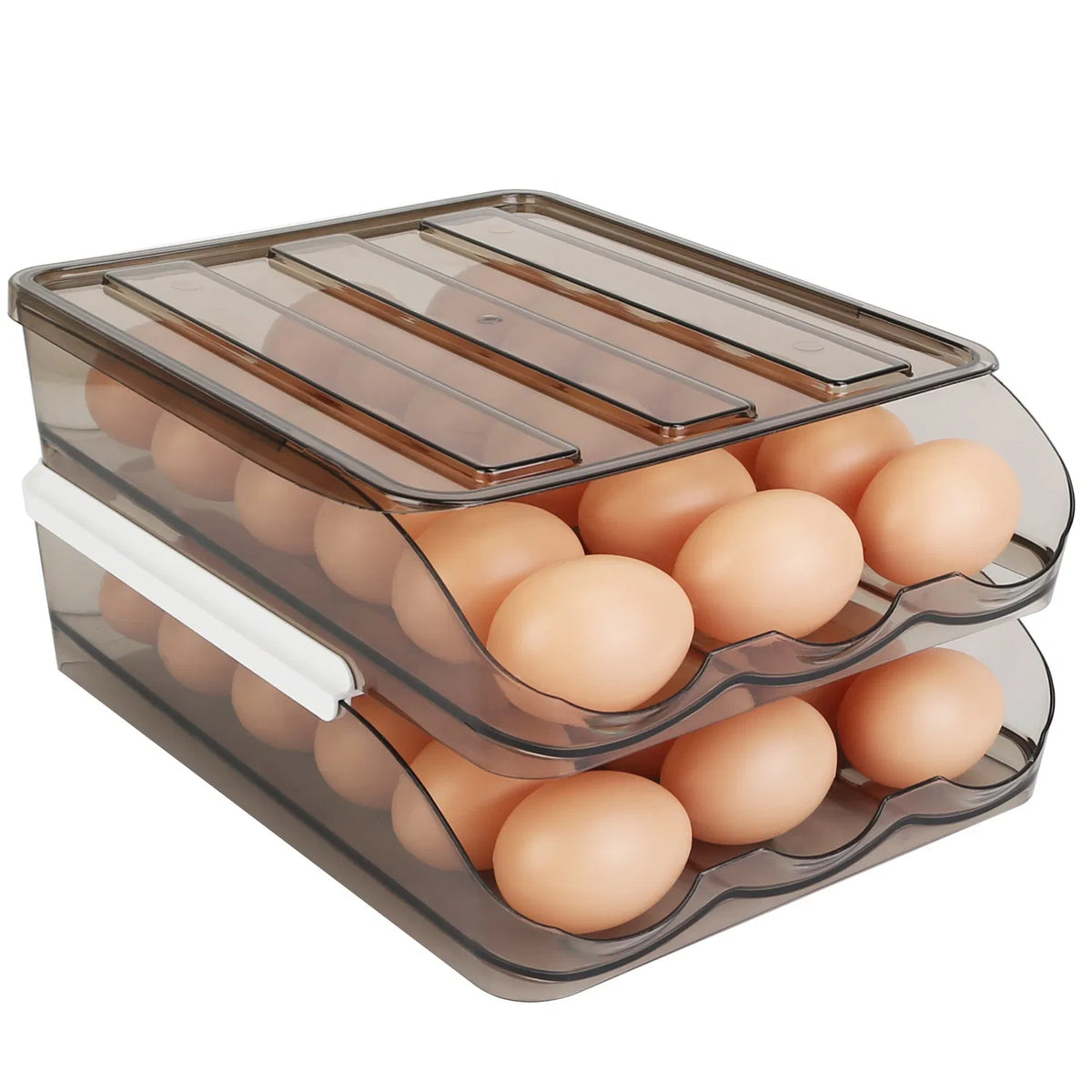 Two-Tier Rolling Egg Organizer