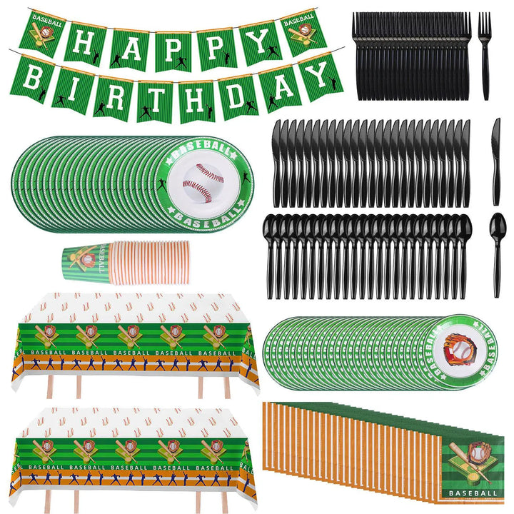 Baseball Birthday Party Tableware Set