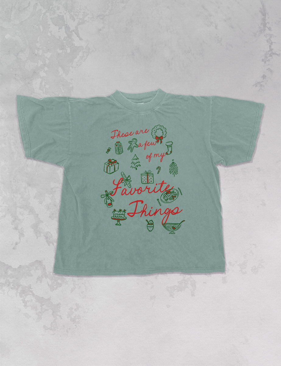 Underground Original Design: Few of My Favorite Things, Holiday Boxy Cotton T-Shirt