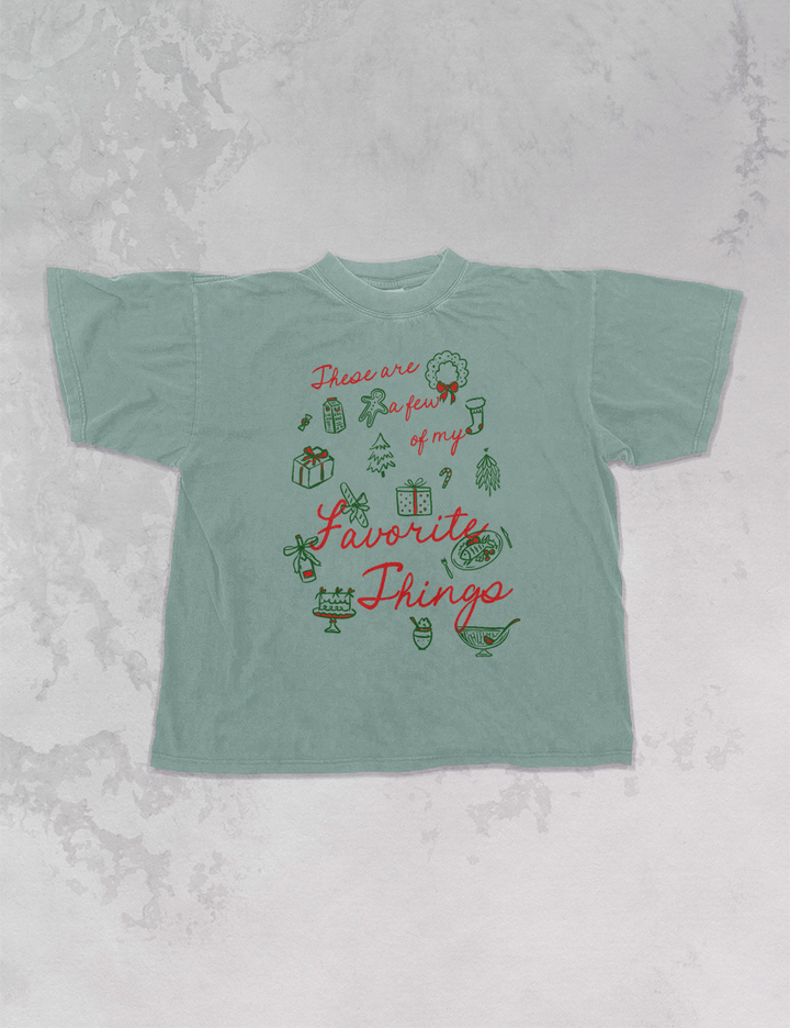 Underground Original Design: Few of My Favorite Things, Holiday Boxy Cotton T-Shirt