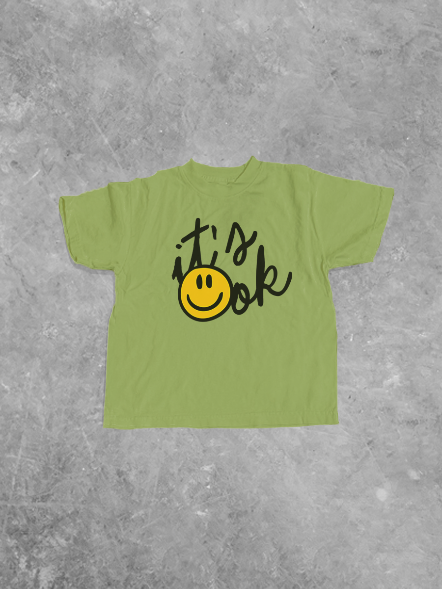 Underground Original Design: * KIDS * It's Ok Smile Boxy Cotton Kids T-Shirt