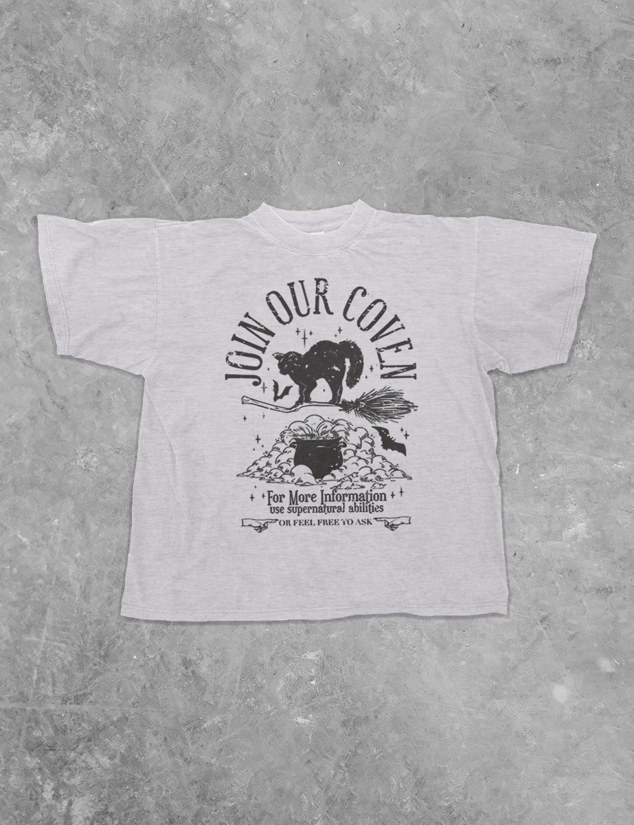 Underground Original Design: Join Our Coven, Witches Boxy Cotton T-Shirt