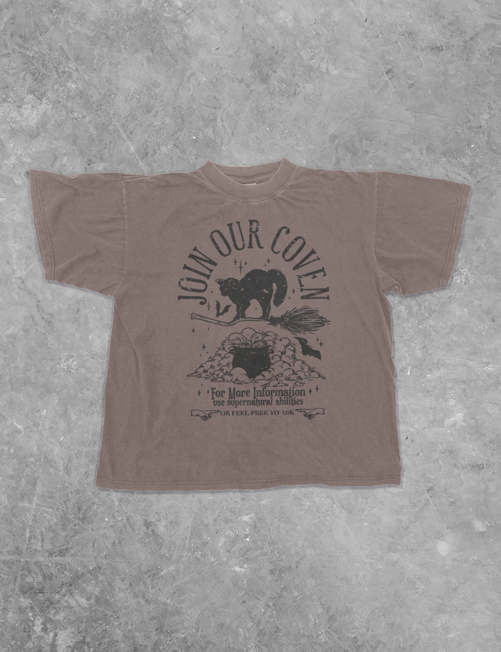 Underground Original Design: Join Our Coven, Witches Boxy Cotton T-Shirt