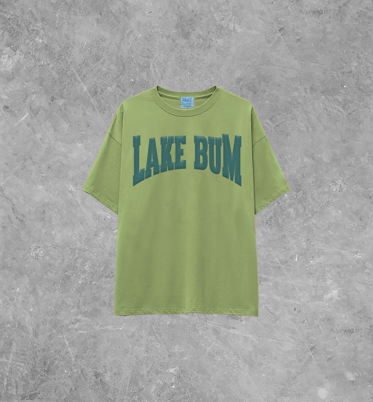 Underground Original Design: Lake Bum, PUFF Summer Lightweight M&O Cotton T-Shirt