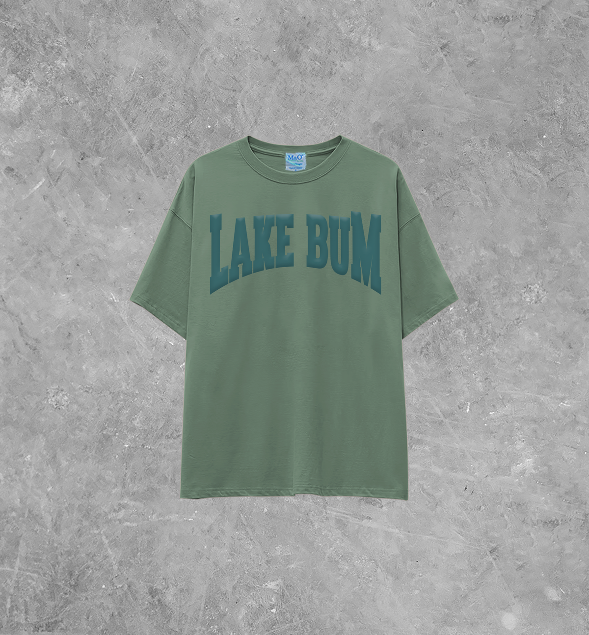 Underground Original Design: Lake Bum, PUFF Summer Lightweight M&O Cotton T-Shirt