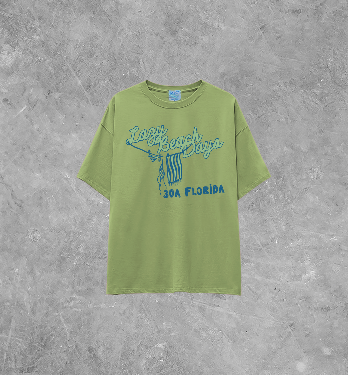 Underground Original Design: Lazy Beach Days, 30A Lightweight M&O Cotton T-Shirt