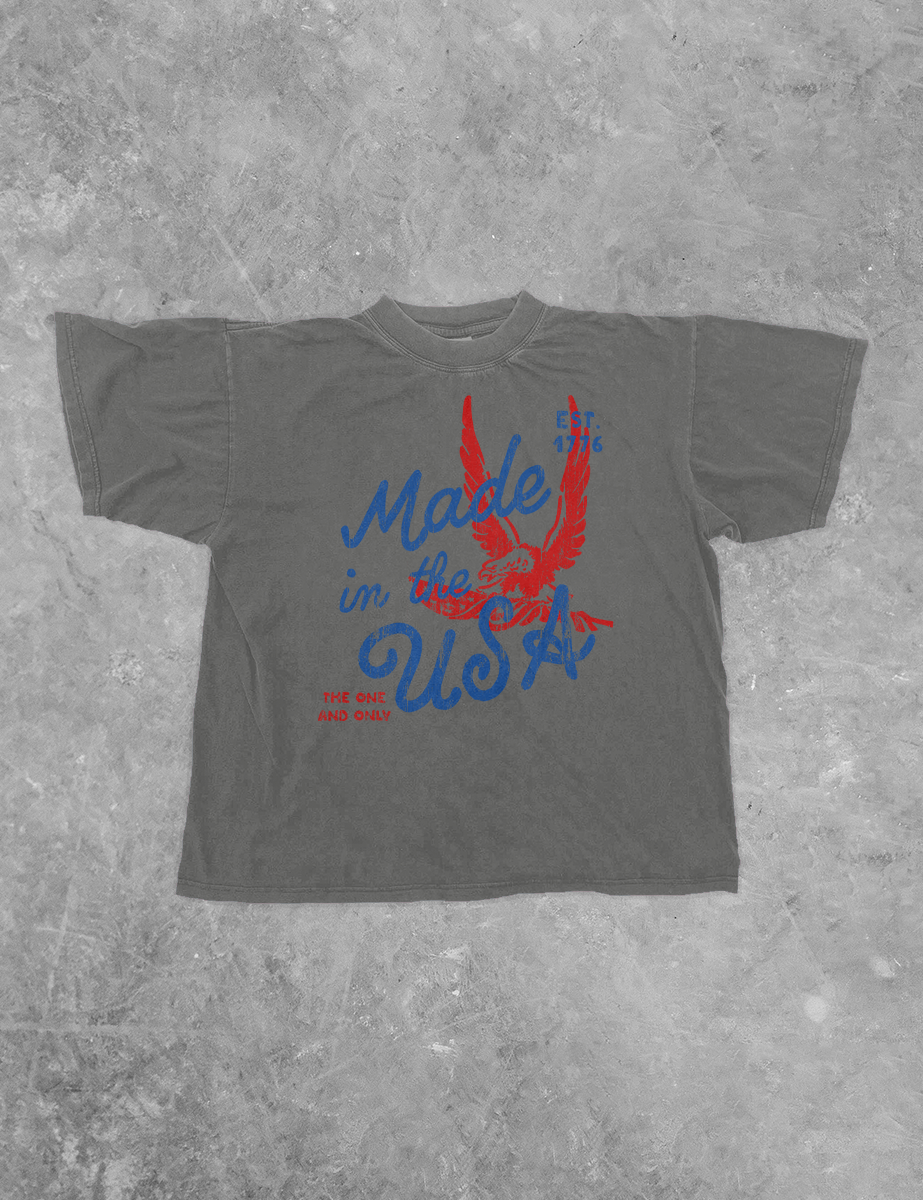Underground Original Design: Made in the USA, Americana BC Boxy Cotton T-Shirt