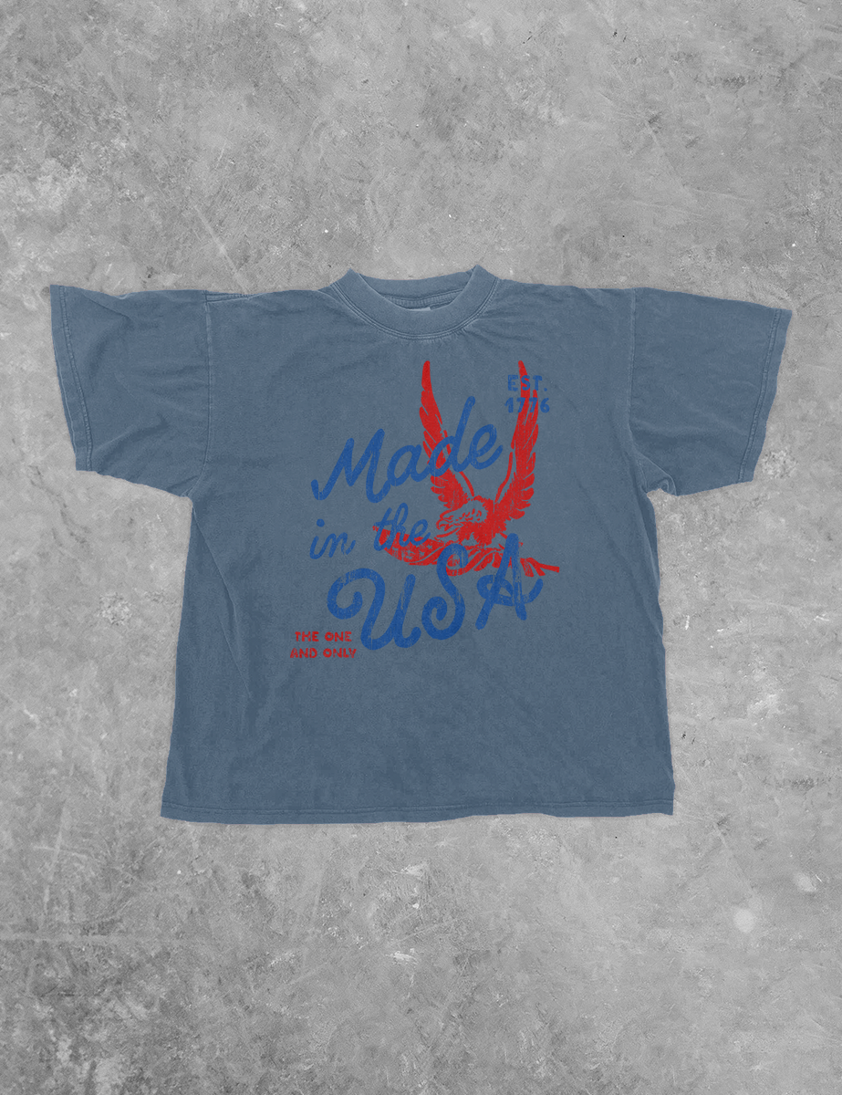 Underground Original Design: Made in the USA, Americana BC Boxy Cotton T-Shirt