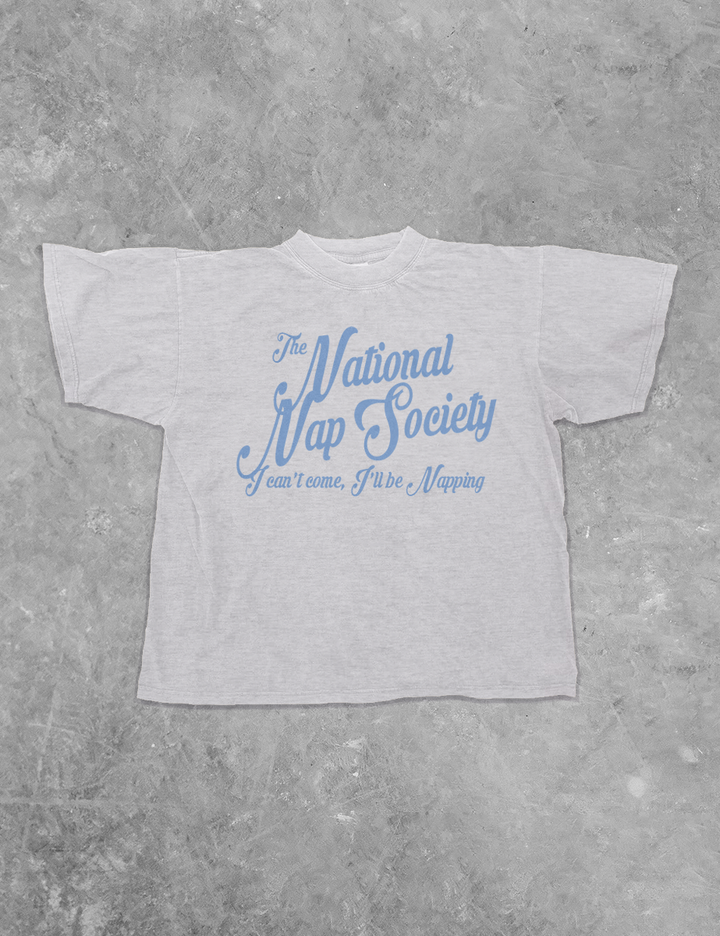 Underground Original Design: National Nap Society, Lifestyle Boxy Cotton T-Shirt
