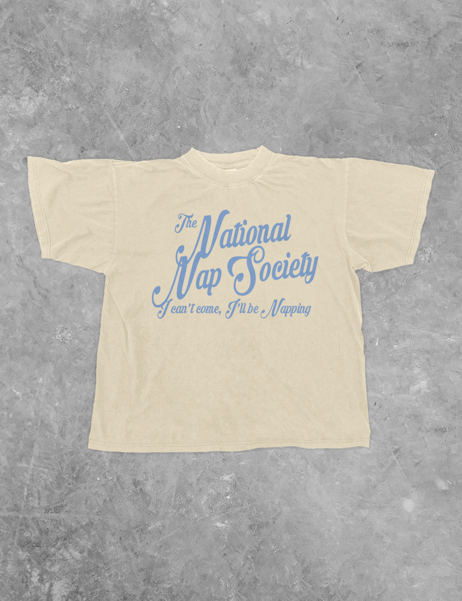 Underground Original Design: National Nap Society, Lifestyle Boxy Cotton T-Shirt