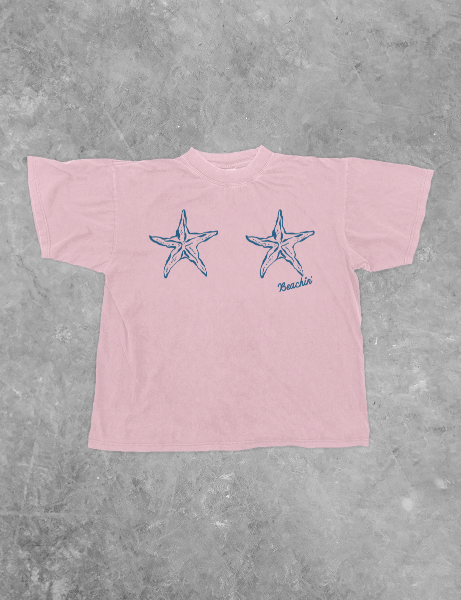 Underground Original Design: Starfish Bra, Beachin' Summer BC Boxy Cotton T-Shirt