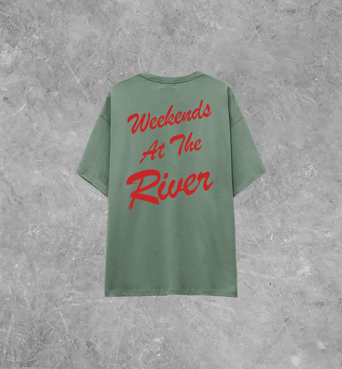 Underground Original Design: Weekends At The River, Summer Lightweight M&O Cotton T-Shirt