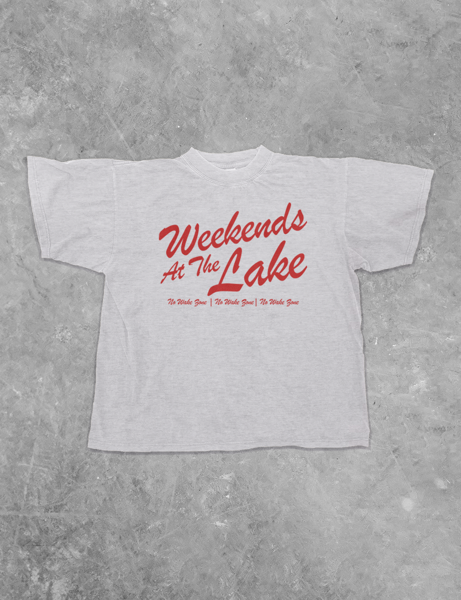 Underground Original Design: Weekends At The Lake, Summer Boxy Cotton T-Shirt